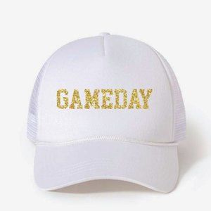 White Game Day Baseball Cap